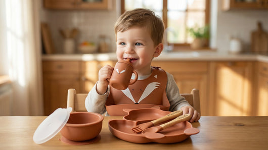Set repas Personnalisé Silicone / Cadeau de naissance anniversaire Set repas Personnalisé Silicone / Cadeau de naissance anniversaire