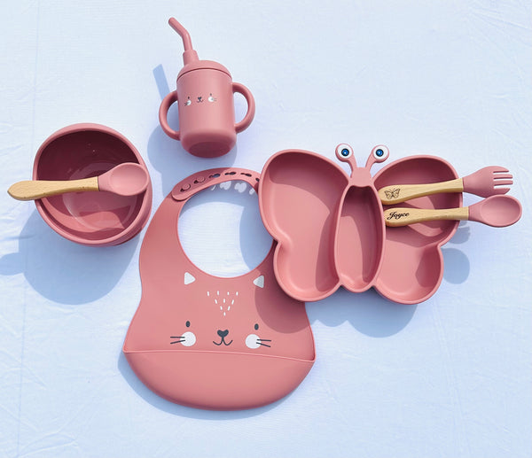 Set repas assiette et couverts pour enfant personnalisé