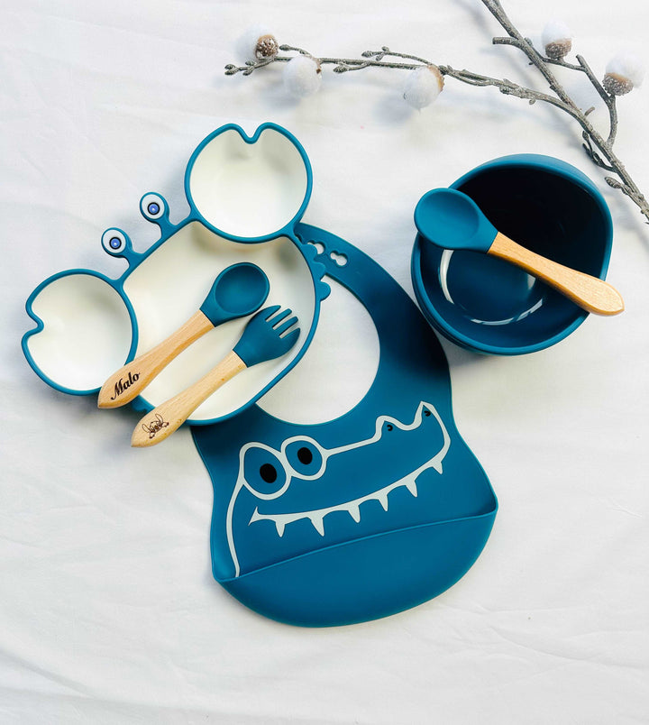 Set repas assiette et couverts pour enfant personnalisé