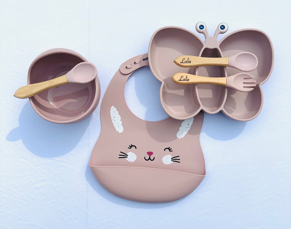 Set repas assiette et couverts pour enfant personnalisé