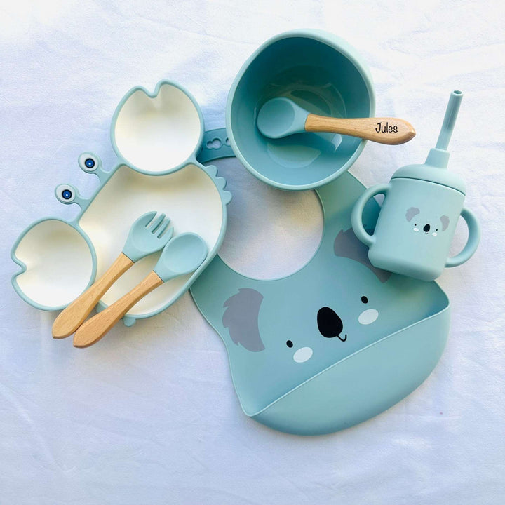 Set repas assiette et couverts pour enfant personnalisé